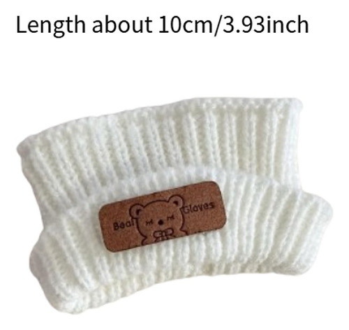 Gorro De Punto Con Figura De Peluche, Gorro Sombrero Blanco