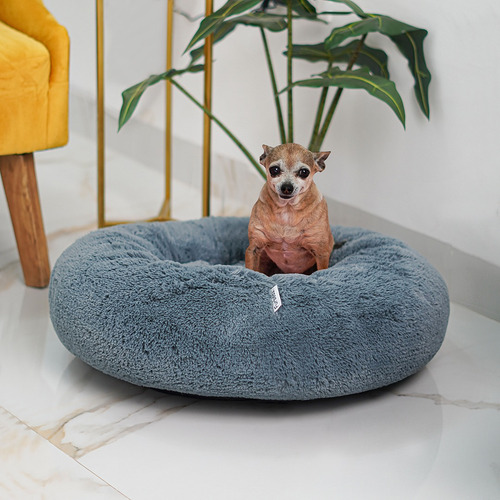 Cama para Perro Grande Furbedz Antiestrés Gris Oscuro Tipo Dona 23x100cm