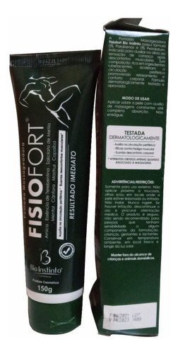 Imagem 2 de 2 de Gel Massageador Fisio Fort 150g C6 Un