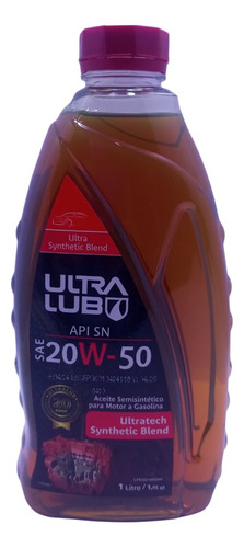 Aceite Motor 20w50 Semisintetico 946ml Ultralub