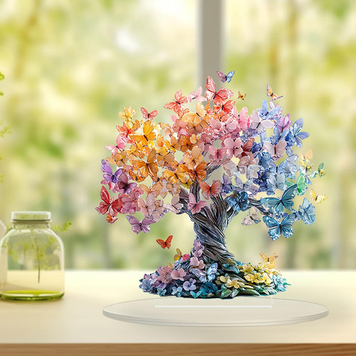 Adorno De Mesa De Árbol De La De Mariposa, Decoración 2d,