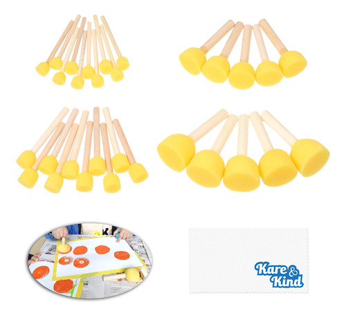 Kare & Kind 30 Pcs Round Sponges Set - Herramientas De Pintu