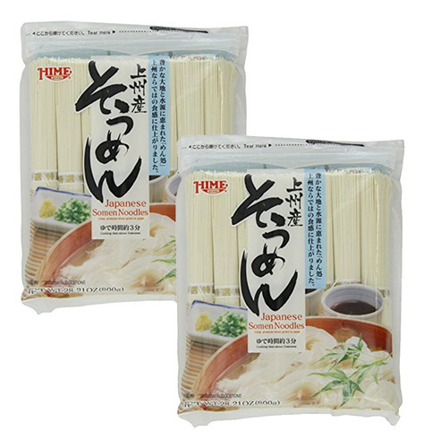 [2 Paquetes] Hime Japanese Dried Somen Fideos, 28.21 Onzas