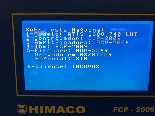 Display Lcd Ihm Injetora Himaco Atis Lht Fcp2006 Fcp2009