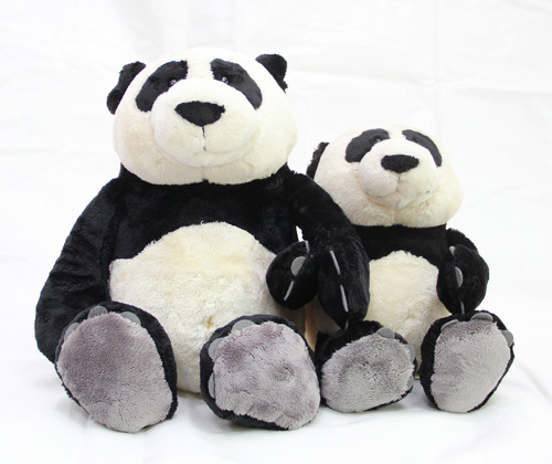 Pelúcia Urso Panda Macio Casal 25cm E 15cm - Casa Dos Ursos