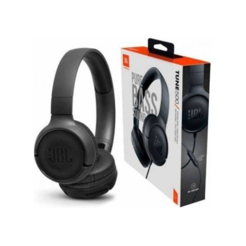 Auriculares Jbl Tune 500 Jblt500 Negro Con Cable