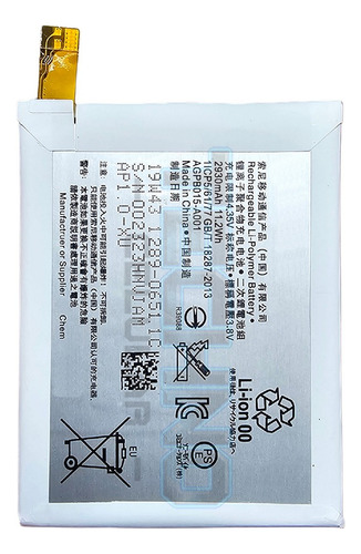 Bate Para Sony C5 Ultra - Z3+ Z3 Plus - Z4 Lis1579erpc