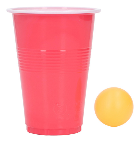 Kit De Jogo Beer Pong, 24 Peças De Plástico Pp, Copos Descar