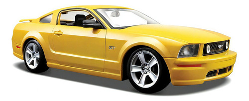 Auto Ford Mustang Gt A Escala 1/24 Abre Puertas Color Amarillo