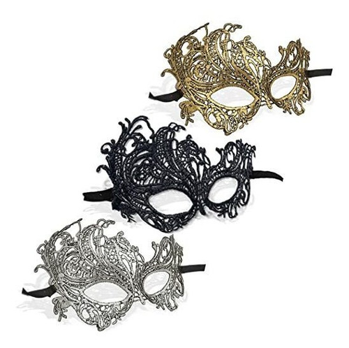 Masquerade Eye Mask For Women Luxury Lace Halloween Mask Ven