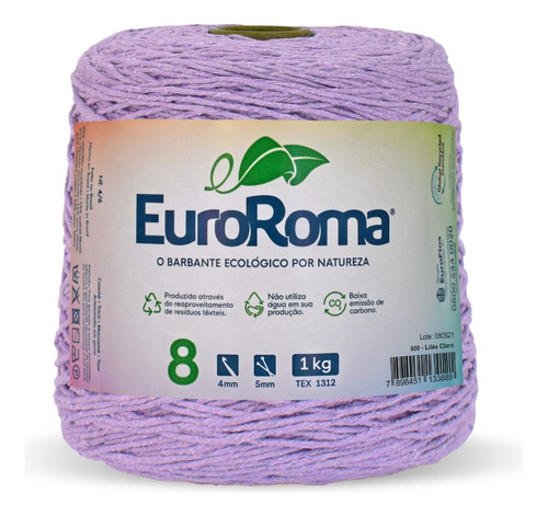 Barbante Euroroma 1kg 762m Fio 8 - Escolha A Cor