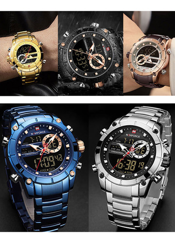 Reloj Deportivo Empresarial Analógico Con Cronómetro Digital