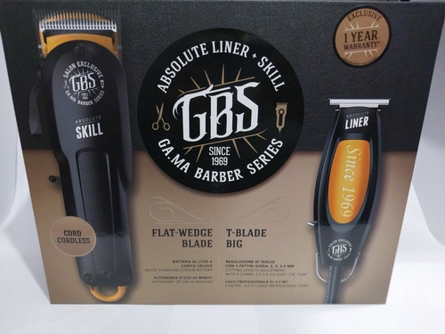 Set Gama Cortadora Pelo Gbs Absolute Liner + Absolute Skill 