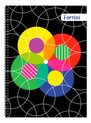 Cuadernos Ferrini A4 Libreta 100h 6 Piezas Espiral Europeo Color C7 - Masculino