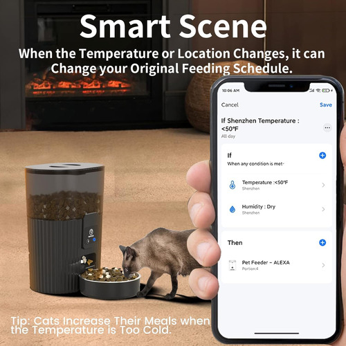 Comedero Automático Wifi Para Gatos Y Perros, 15 Tazas