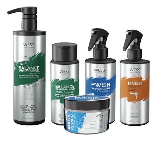 Wess Balance Sh 500ml+cd250ml+wish260ml+mask180g+finish250ml