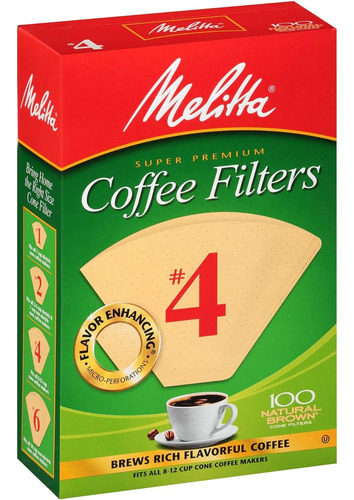 Filtros De Café Para Cafetera Tipo Cono N° 4