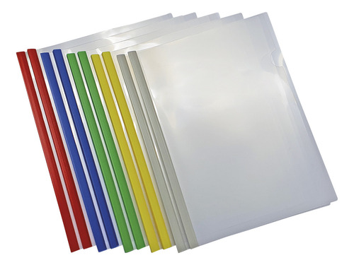 Folder De Costilla De Colores Tamaño A4 Paq 10 Pzas
