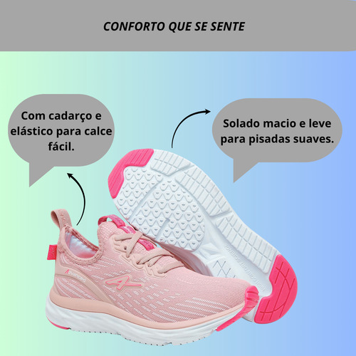 Tênis Academia Feminino Corrida Passeio Trabalho Leve Macio