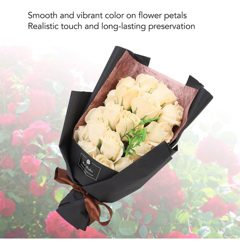18 Piezas Flor Rosa Artificial Para Champán Día San Valentín