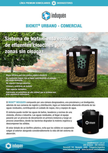 Biokit Induquen 2400 Lts 12 Personas - Biodigestor Induquen