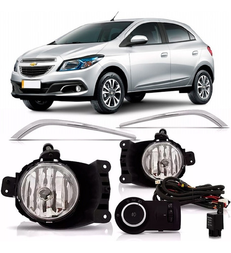 Kit Farol Neblina Milha Auxiliar Onix 2012 À 2015 Ltz