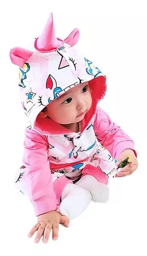 Pijama De Unicornio Bebe Mameluco Gorro