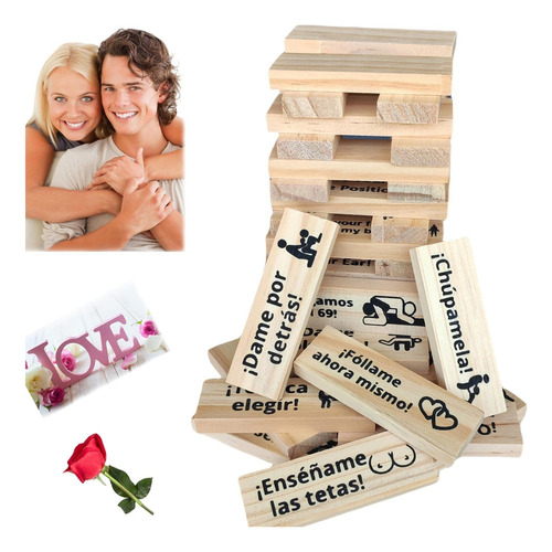 . 48pz Jenga Sexual Jenga Para Adultos Español Jenga Erotico