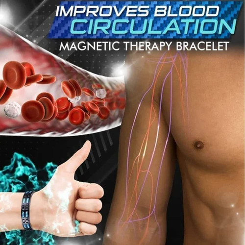 Pulsera Terapia Magnética Titanium Power Ultra Strength 2pie