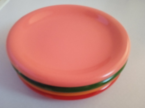 4 Platos Gruesos Cerámica 20 Cm Oportunidad (Usado)