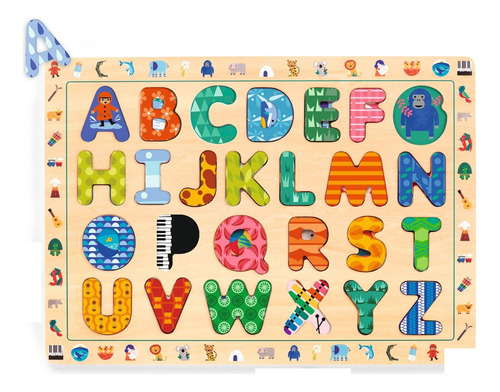 Puzzle Abc Encastre En Madera Djeco