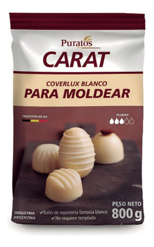 Chocolate Puratos Carat X 800 Grs Blanco Mundo Kanata 