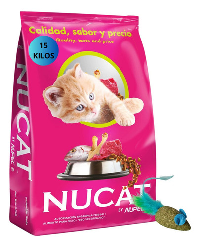 Croquetas Para Gato Adulto Nucat 15 Kg Para Gato