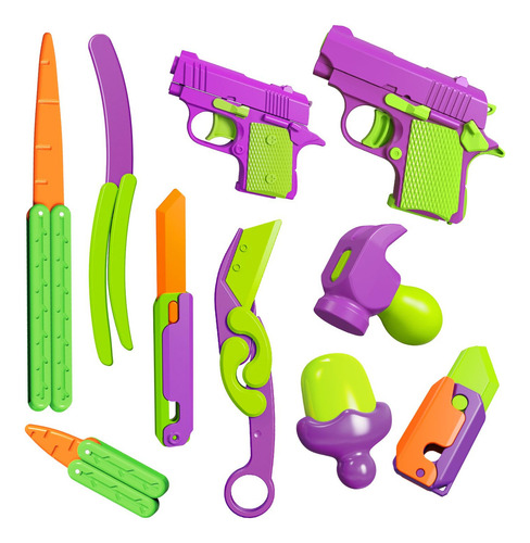 Juego De 10 Juguetes Para La Ansiedad, Con Pistola Y