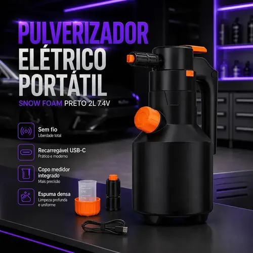 Pulverizador De Espuma À Elétrico Recarregável Alta Pressão Snow Foam