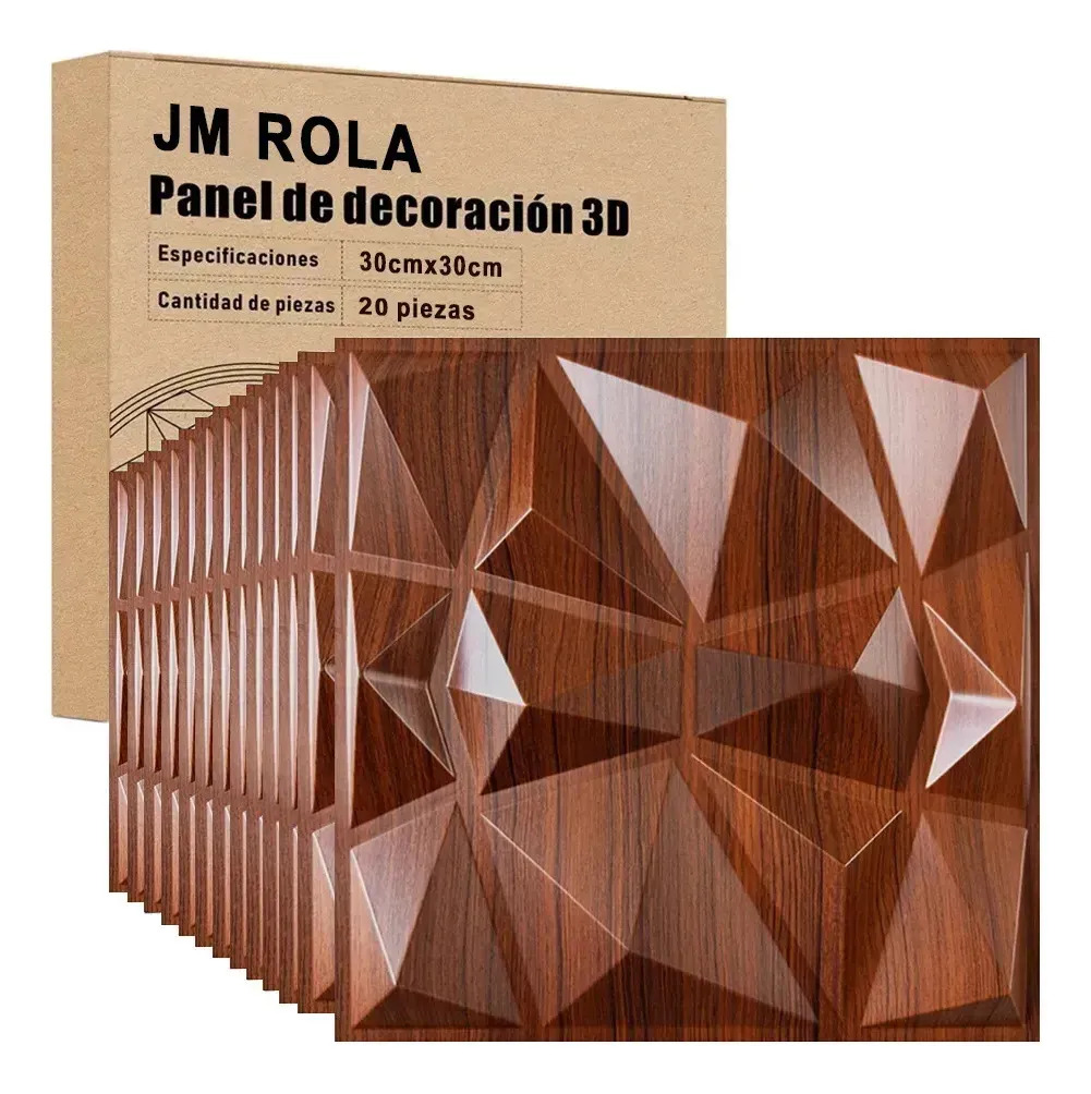 Panel Decorativo 3d Tipo Madera De Pvc, 30x30 Cm 20 Unidades, Paneles De Madera Para Pared, Lambrin Decoracion