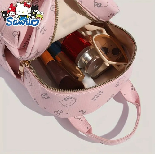Bolso Mochila Hello Kitty Rosa Hello Kitty Níquel Rosa