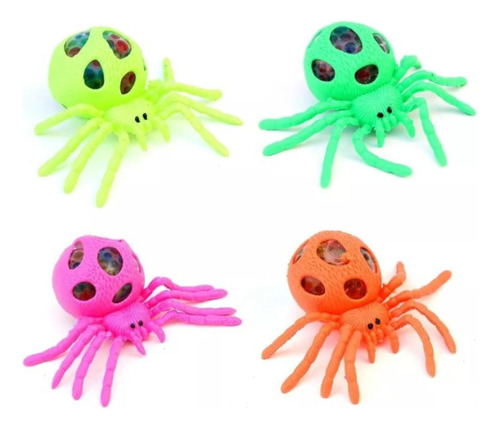 Squishy Amansaloco Araña Con Pelotitas Por  15 Unidades