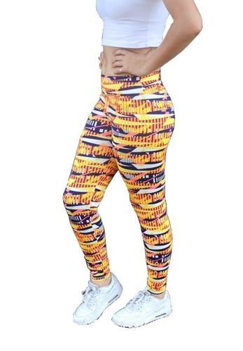 Legging Suplex Estampada Amarela