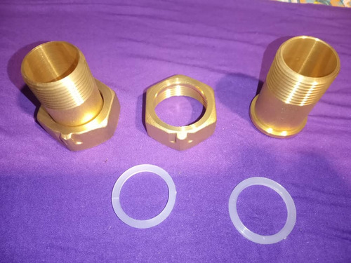 Cuplones Bronce 1 Pulgada Medidor De Agua Acople