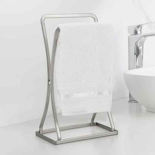 Porta Toalha Rosto Mão Bancada Lavabo Banheiro Cromado Fosco