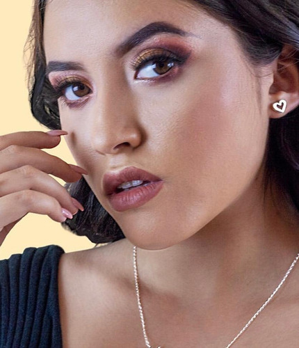 Imagen 6 de 10 de Aretes Broqueles Plata 925 Corazón Mujer Niña Agálea Joyería
