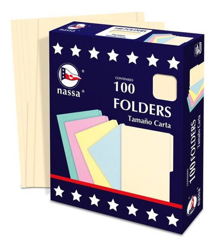 2 Pzas Folder Crema Nassa Pc1001 C/100 Carta