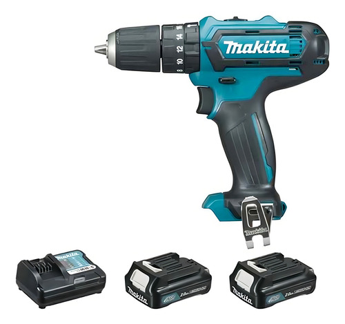 Taladro Makita Inalámbrico 12v Percutor Maletín Hp331dwae Color Verde