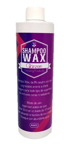 Glänzen Detailing Shampoo Wax Con Cera Ph Neutro 500 Ml