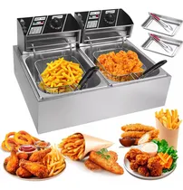 Comprar Freidora industrial Home Deep Fryer acero inoxidable 60 Hz Freidora Industrial Doble 12 L Acero Inoxidable 60hz 110v