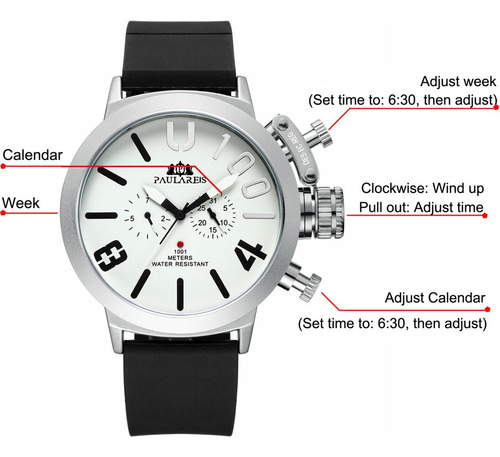 Reloj Mecánico Automático Impermeable Paulareis