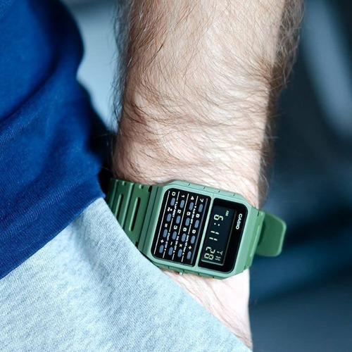 Reloj Calculadora Clasico Casio Ca-53w-1 Relojesymas Verde Wf-3b