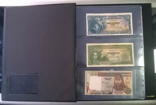 Imagen 4 de 6 de Álbum Libro Para Guardar 120 Billetes Antiguos Colombianos