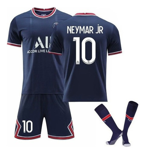 Camiseta De Fútbol De Messi Mbappé Y Neymar Para Niños Y Adu